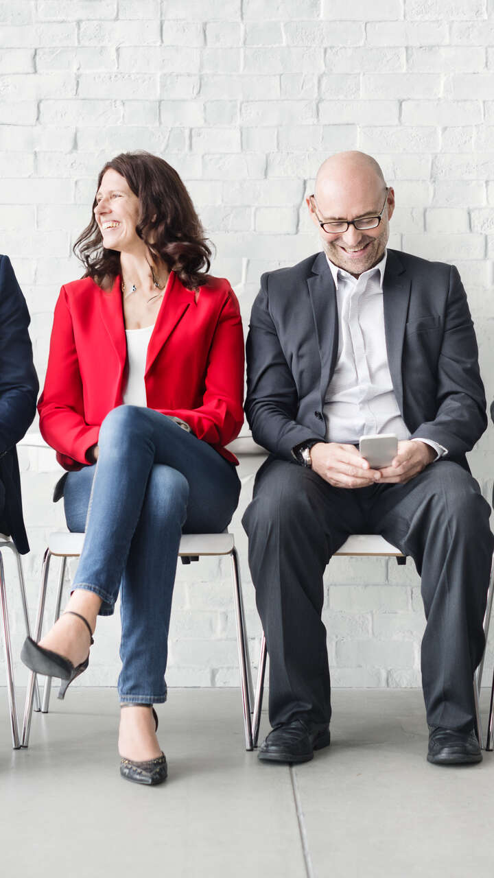 Series of Business People sitting on chairs