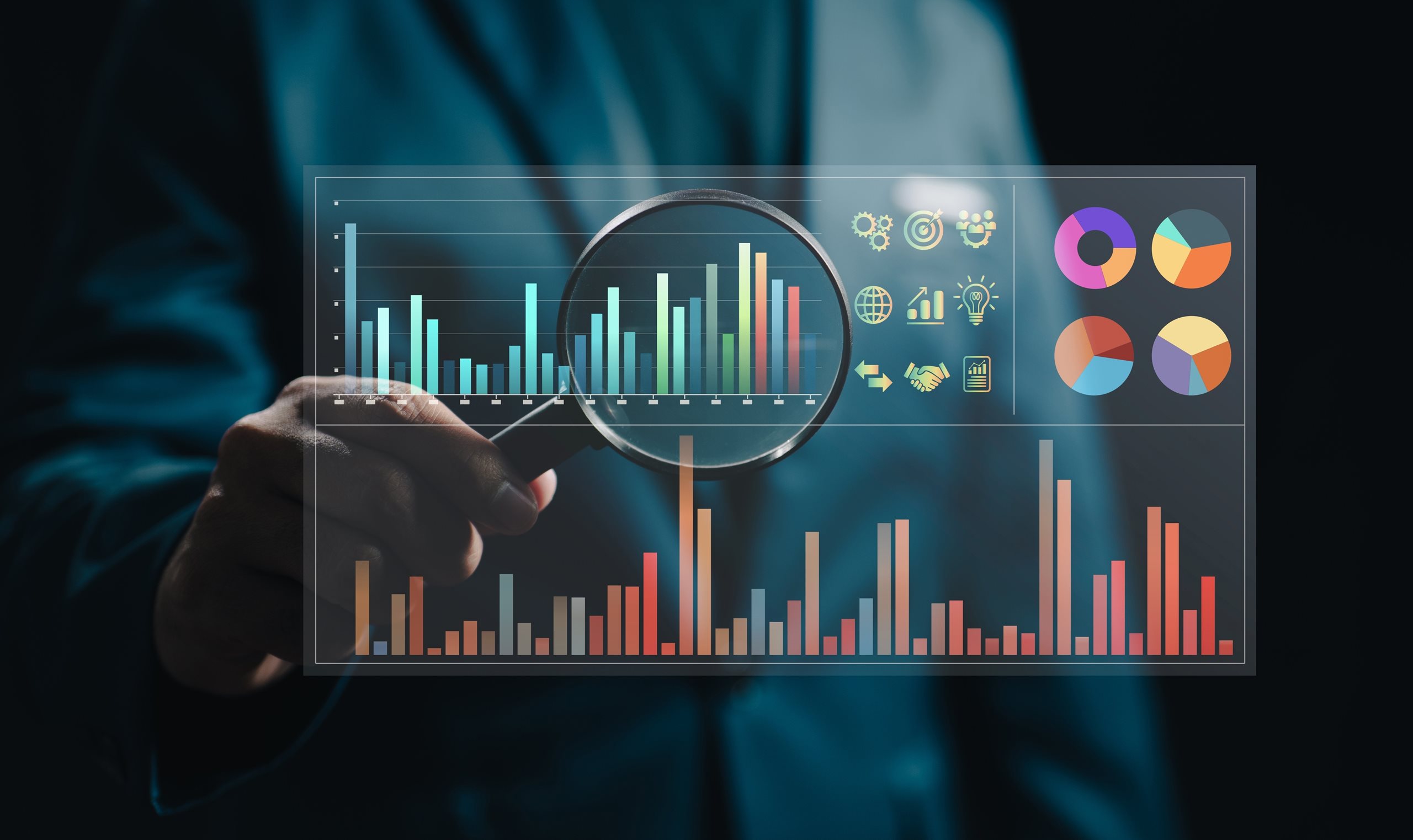 Person looking at a digital report