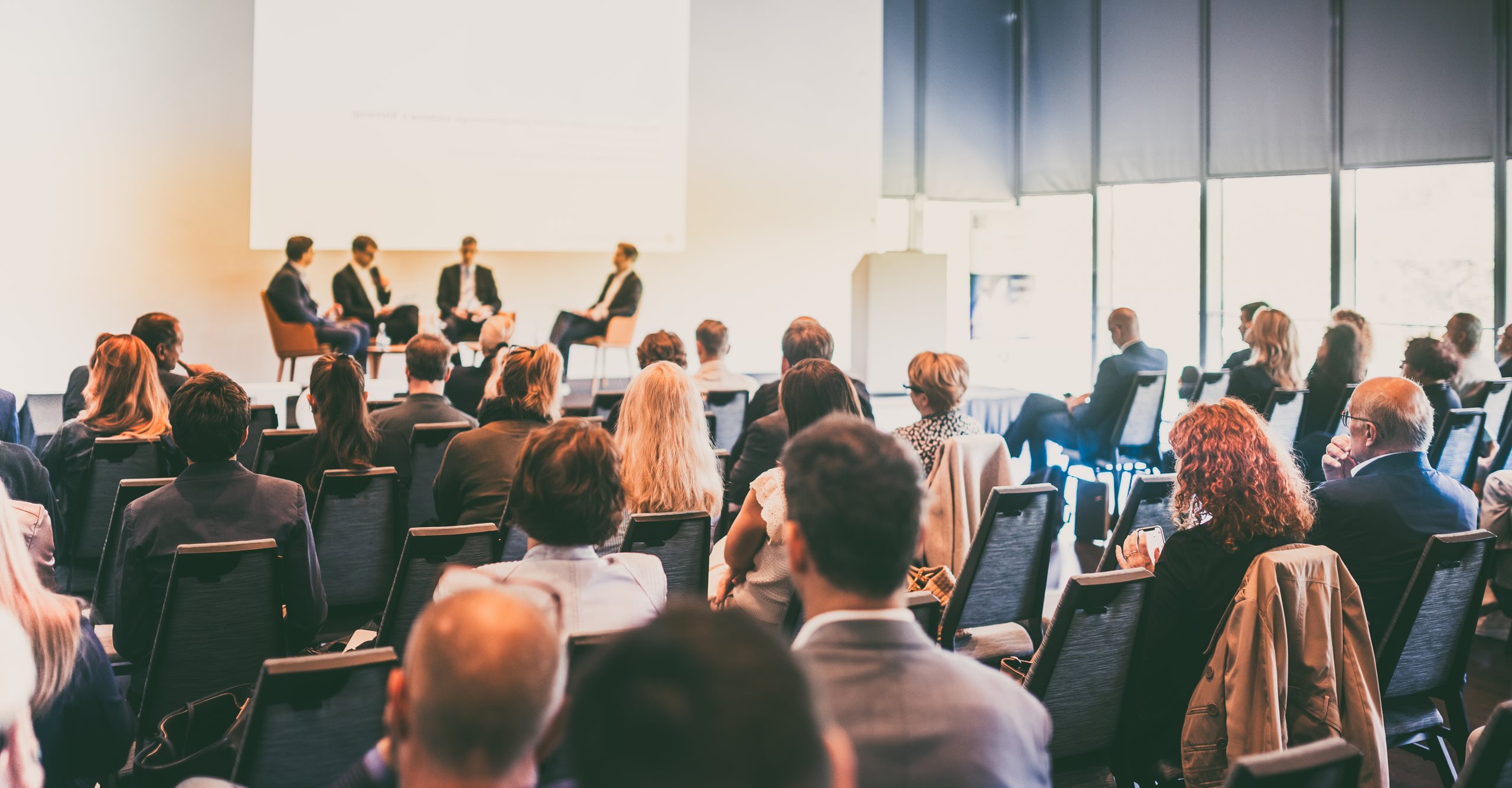 People attending a conference