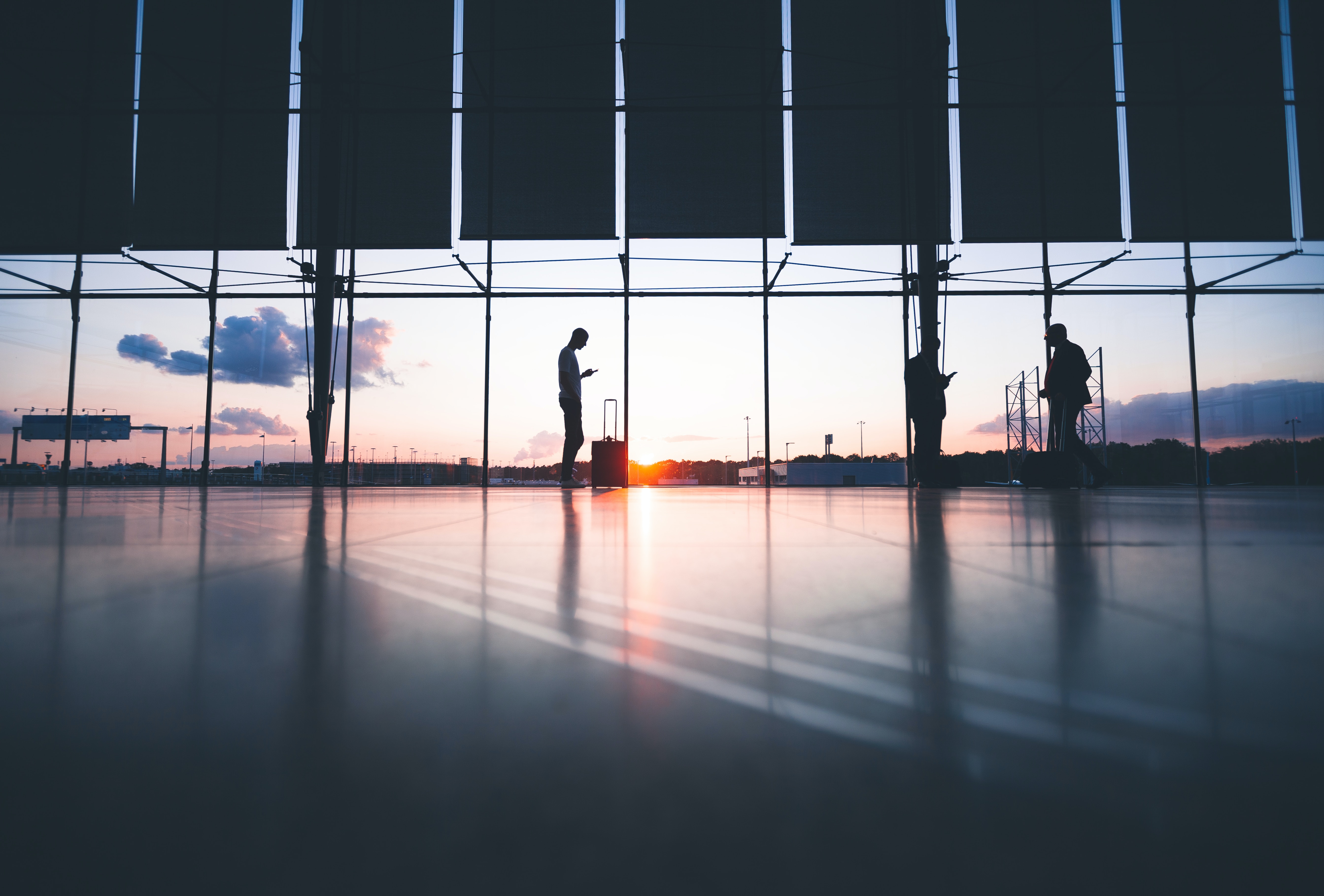 people waiting at the airport