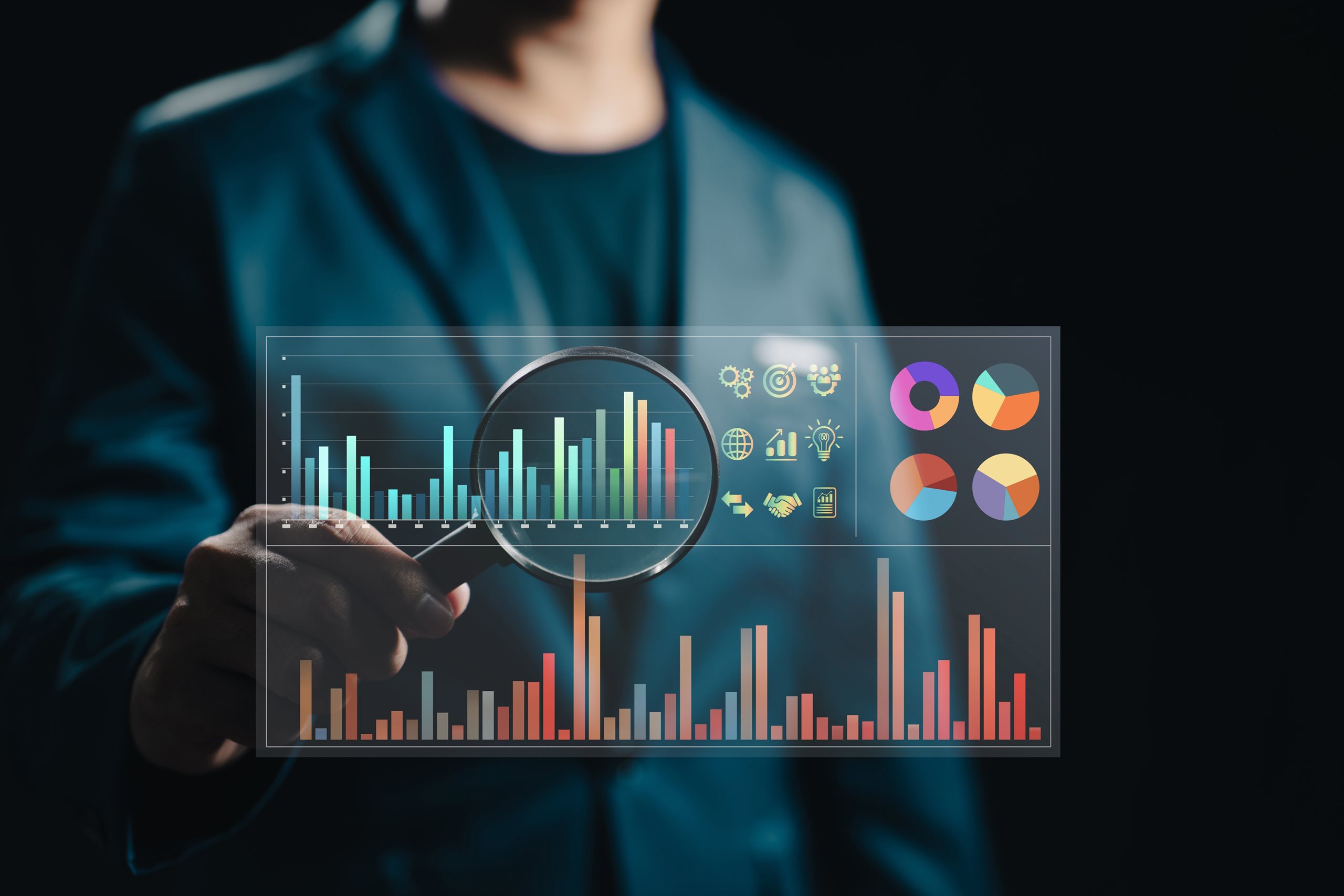 Person looking at a digital report