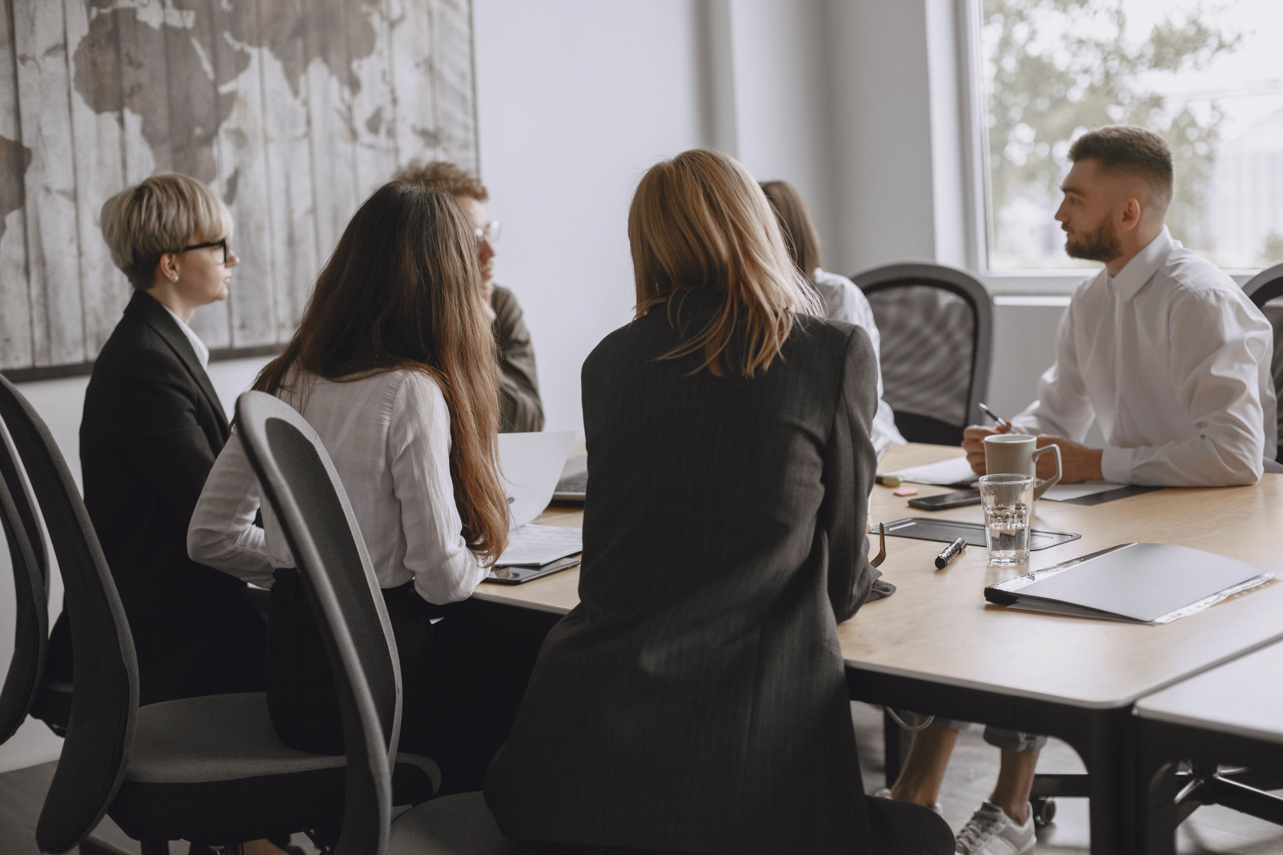 People in a meeting 